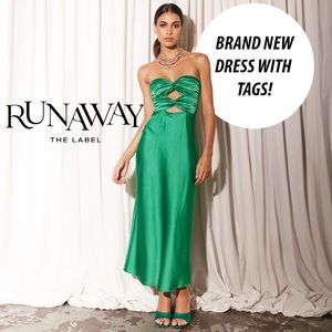 The Runaway 🐉EMERALD GREEN SLIP DRESS🐉